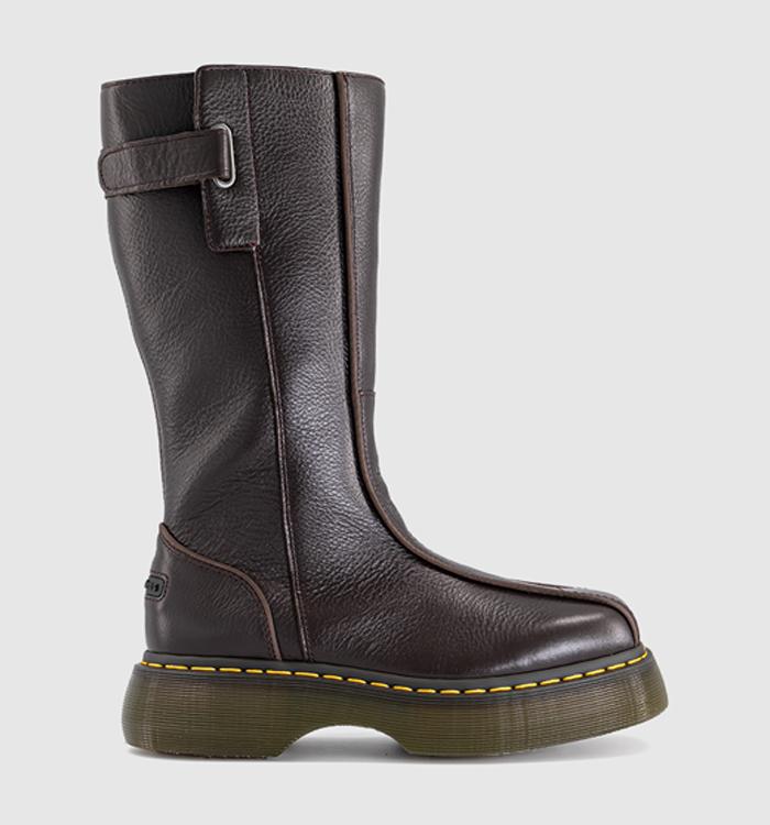 Dr. Martens Buzz Hi Boots Dark Brown Milled Gloss