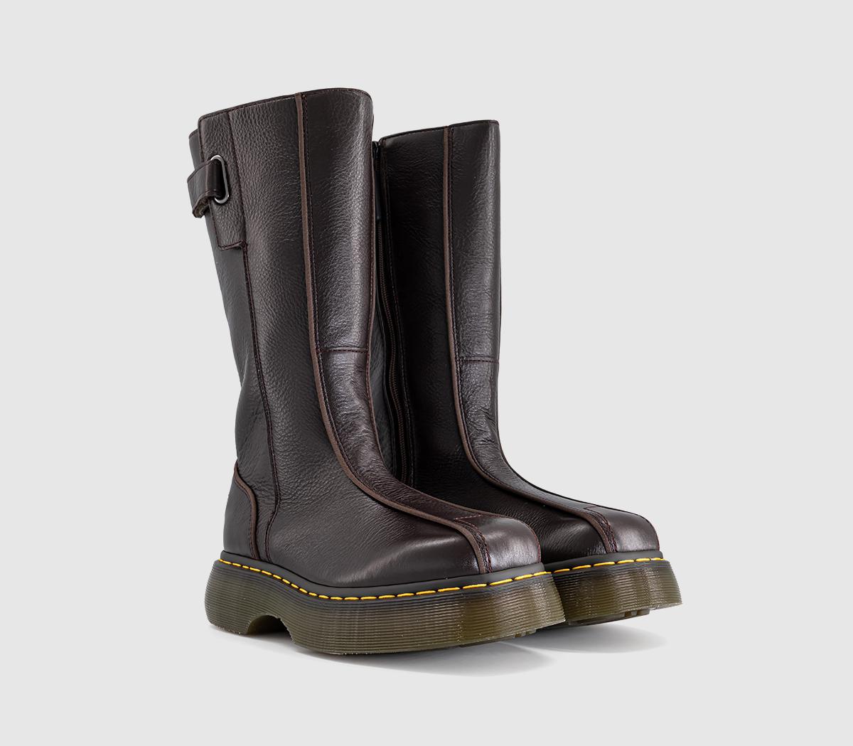 Dr. MartensBuzz Hi BootsDark Brown Milled Gloss