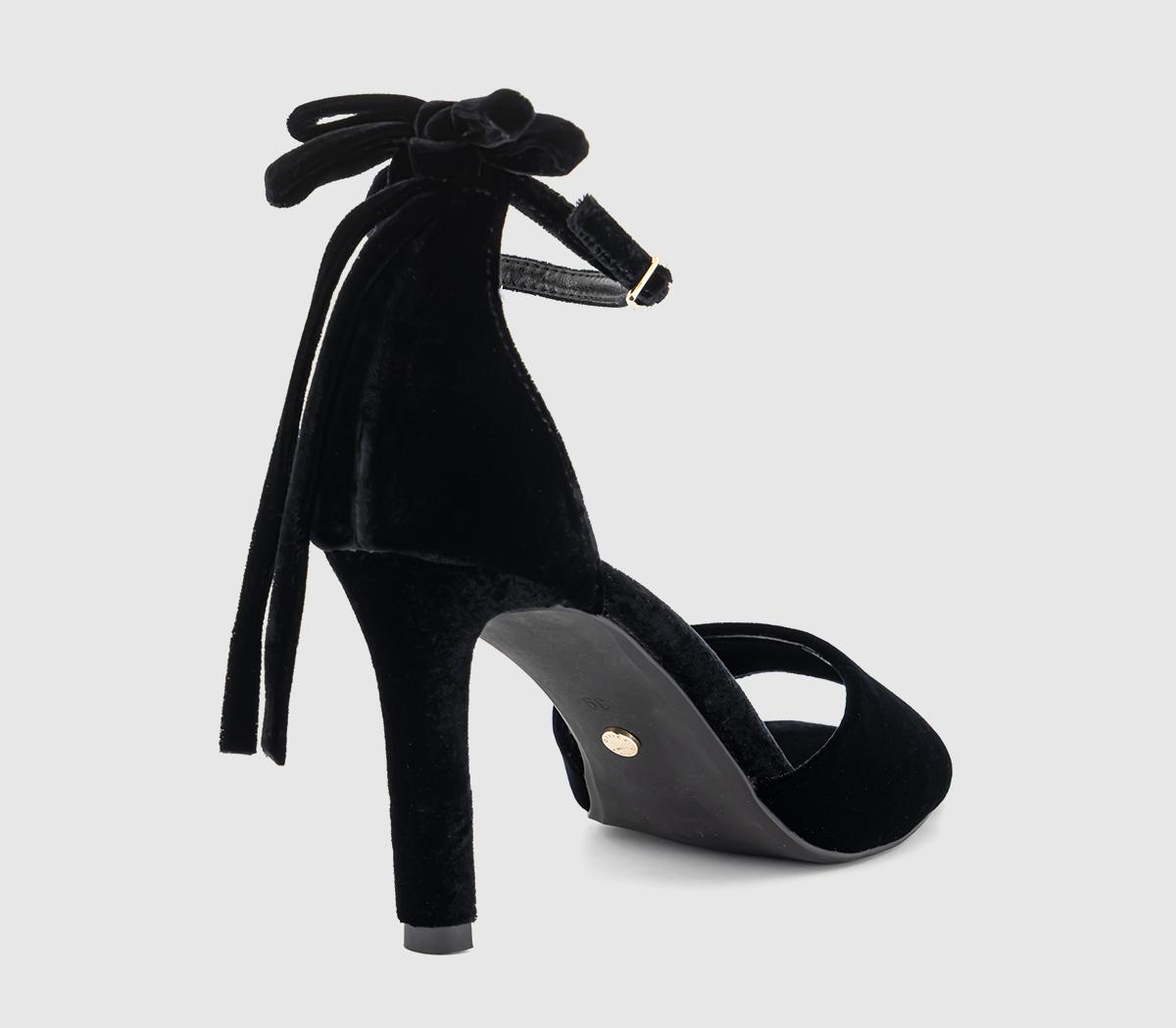 OFFICEHypnotise Bow Back Heeled SandalsBlack Velvet