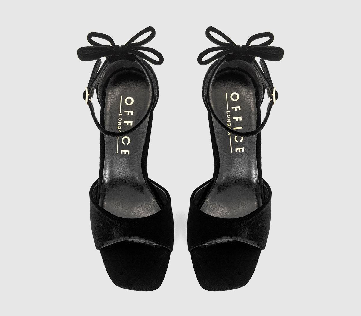 OFFICEHypnotise Bow Back Heeled SandalsBlack Velvet