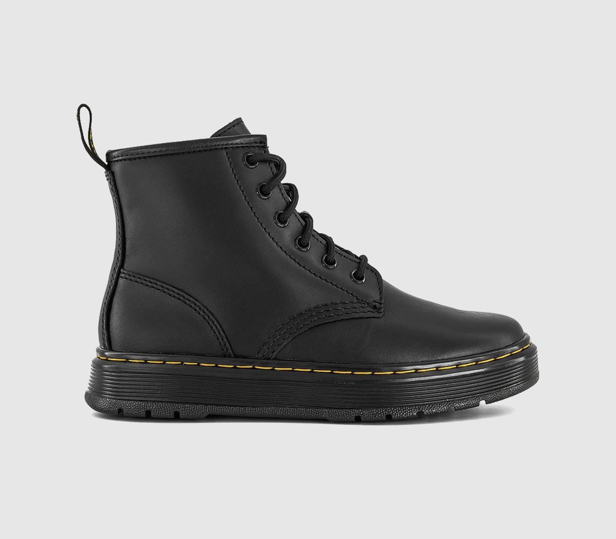 Dr. Martens Brookline Chukka 6 Eye Boots Lusso Black in Women's Size 7, Office Shoes