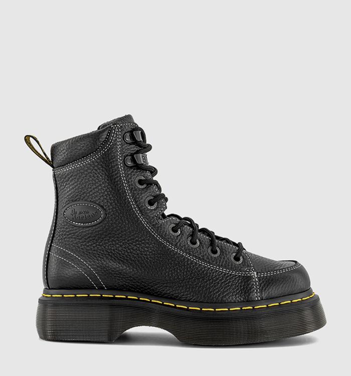 Dr. Martens Buzz 8 Eye Boots Black Milled Nappa