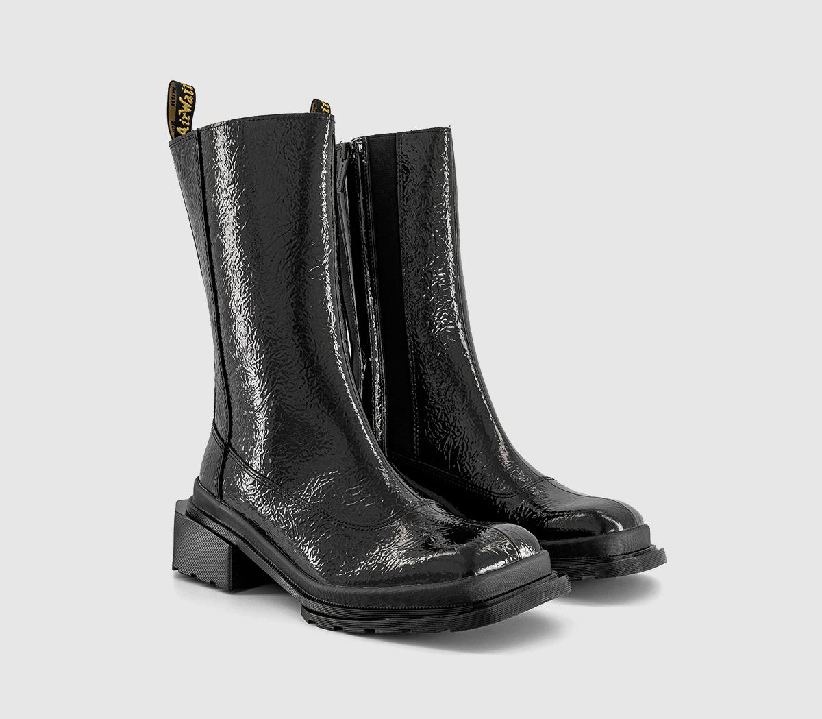 Dr. MartensMaybole Hi BootsBlack Distressed Patent