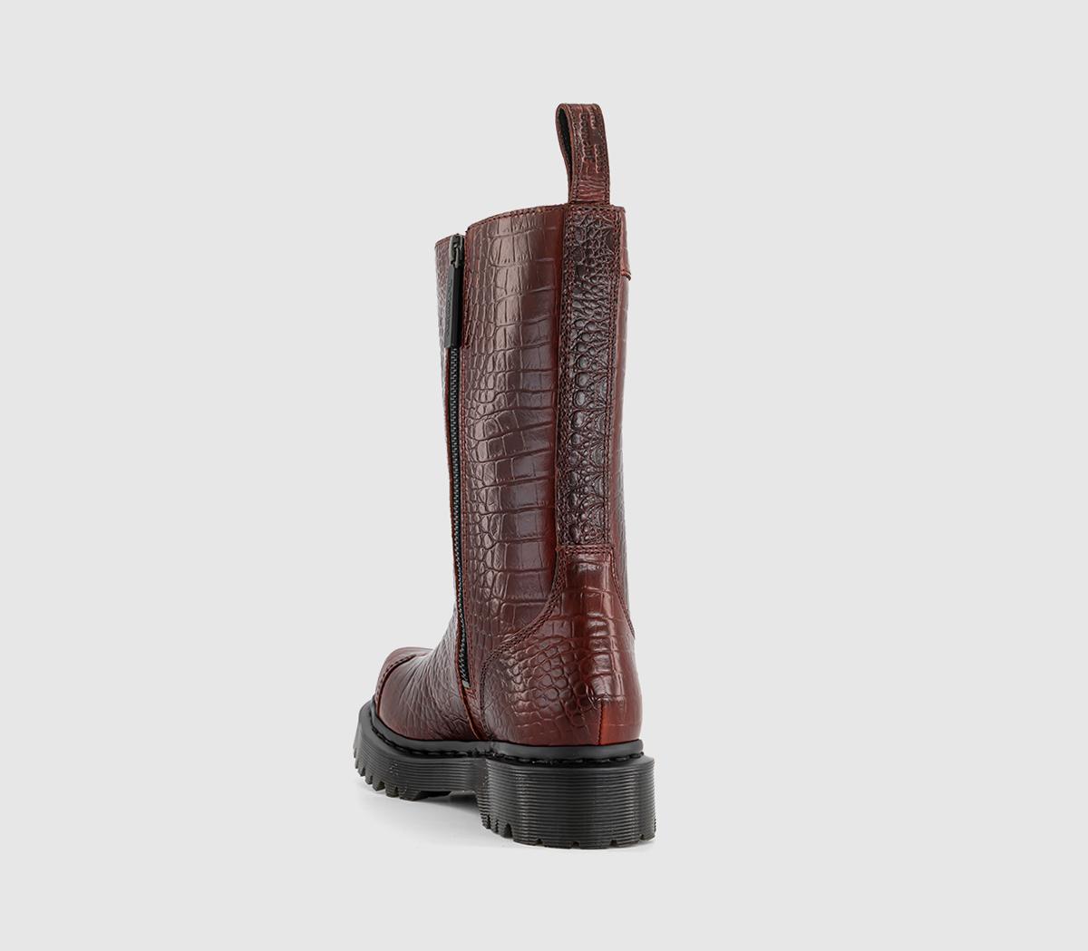 Dr. MartensRejena High BootsMocha Brown Analine Croc