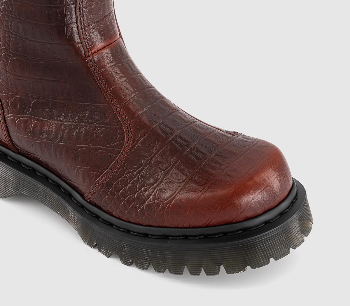 Dr. MartensRejena High BootsMocha Brown Analine Croc