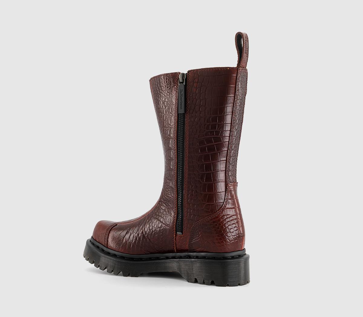 Dr. MartensRejena High BootsMocha Brown Analine Croc