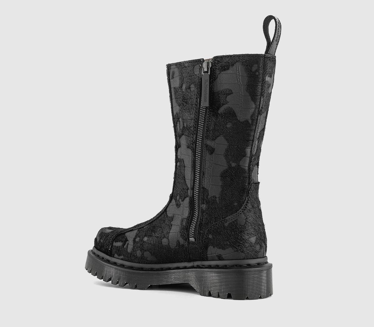 Dr. MartensRejena High BootsBlack Croc Hair On