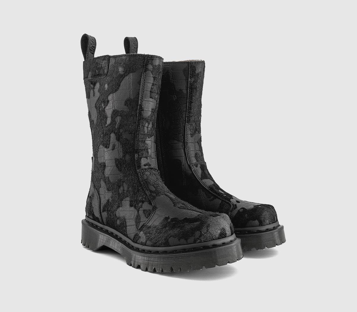 Dr. MartensRejena High BootsBlack Croc Hair On