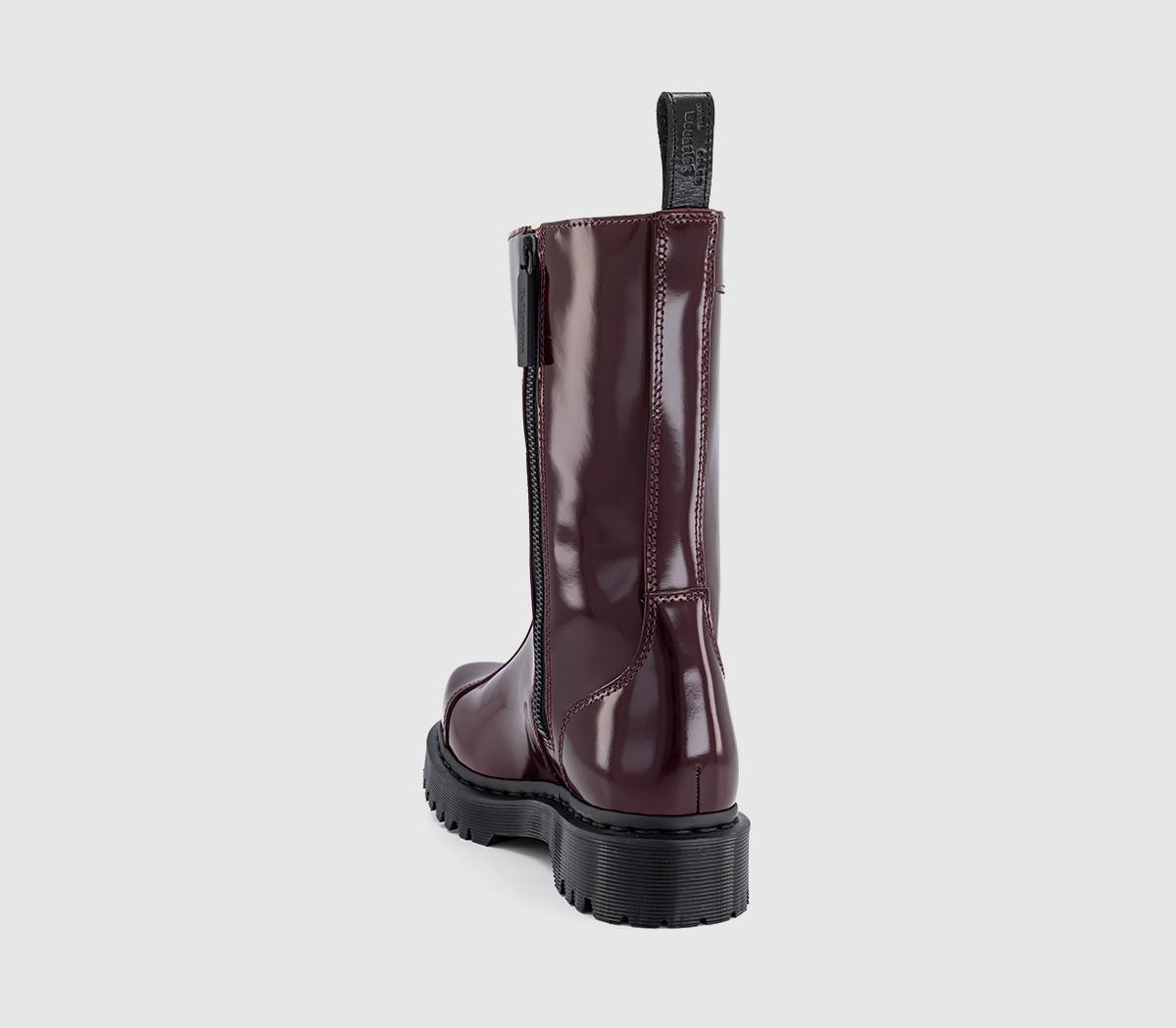Dr. MartensRejena High BootsRed Laquered Leather