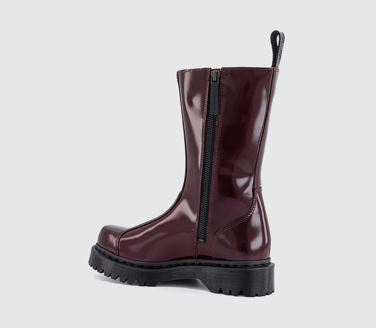 Dr. MartensRejena High BootsRed Laquered Leather