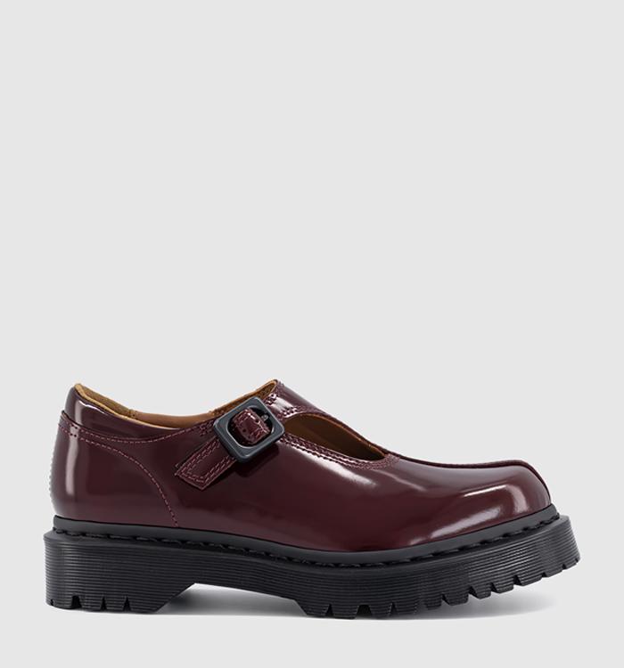 Dr. Martens Rejena Mary Janes Red Laquered Leather