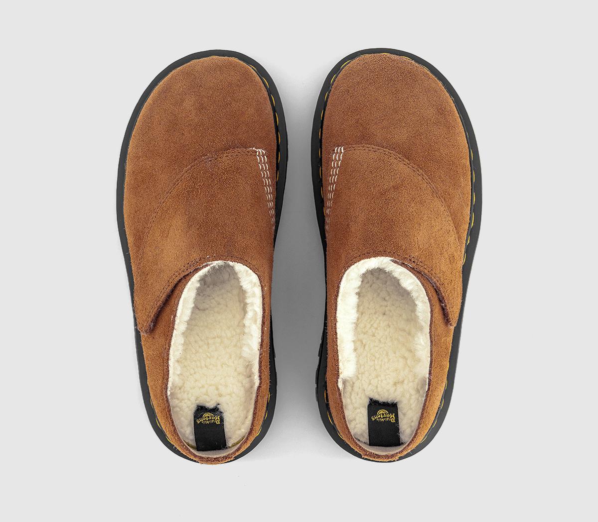 Dr. Martens Zebzag Anywair Mules Desert Brown Bronx Suede - Flat