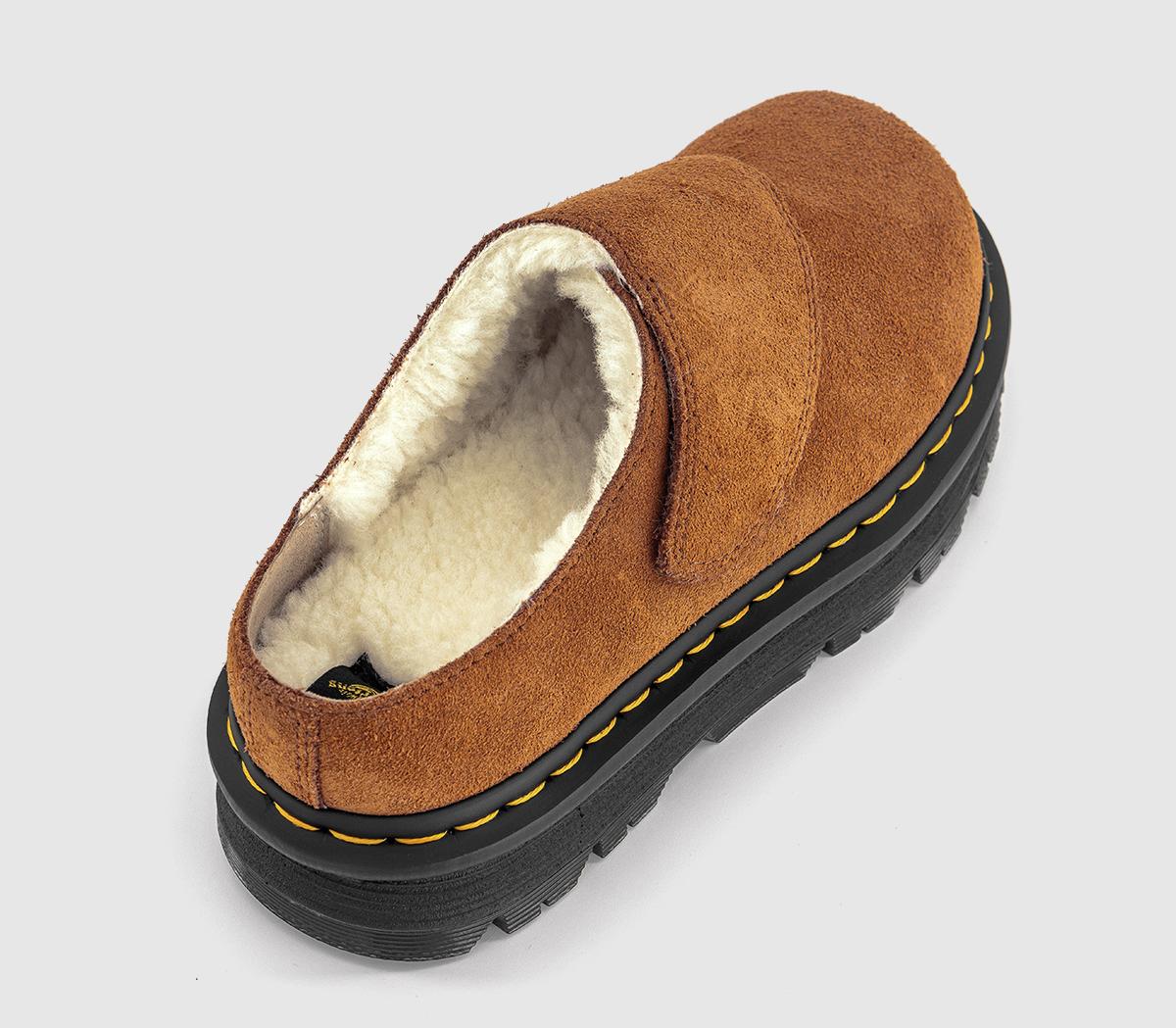 Dr. Martens Zebzag Anywair Mules Desert Brown Bronx Suede - Flat