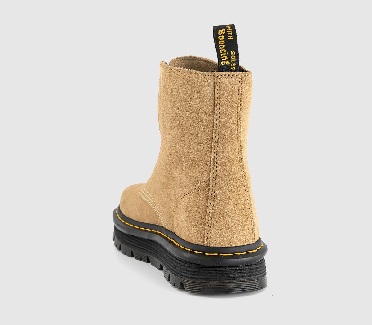 Dr. MartensZebzag Laceless BootsSavannah Tan Suede