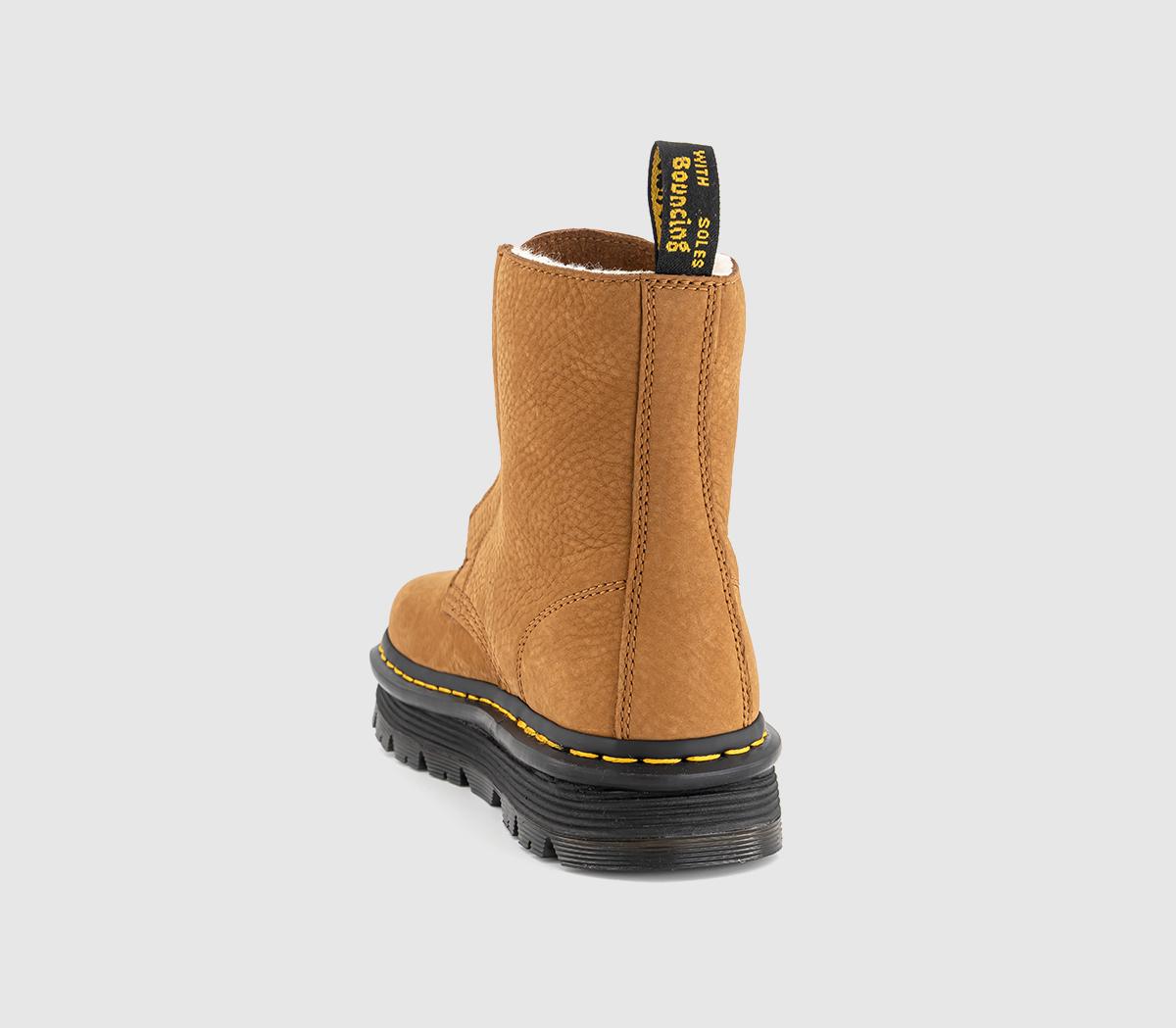 Dr. MartensZebzag Laceless Wool Lined BootsDesert Brown Milled Nubuck Wp