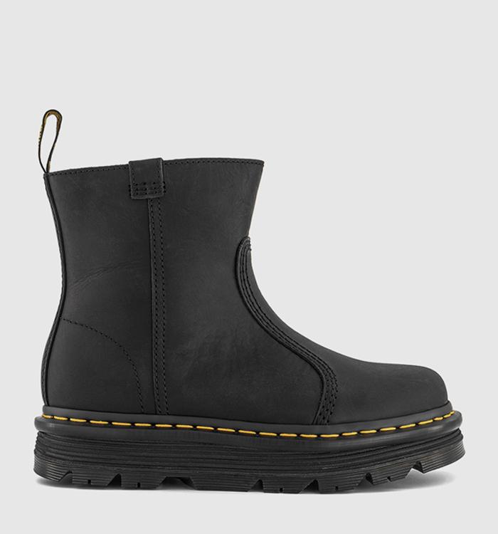 Dr. Martens Zebzag Rigger Boots Black Wyoming