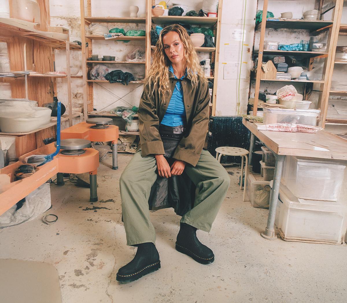 Dr. MartensZebzag Rigger BootsBlack Wyoming