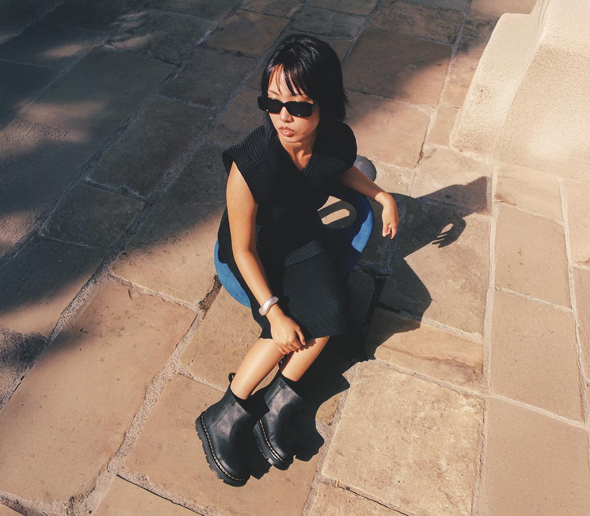 Dr. MartensZebzag Rigger BootsBlack Wyoming