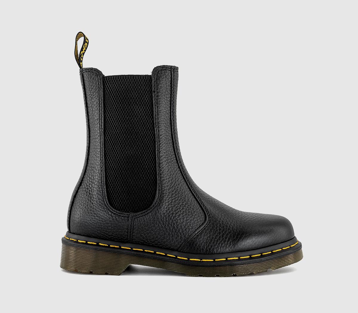 Dr. Martens 2976 Hi Chelsea Boots Milled Nappa Black in Women's Size 4, Office Shoes