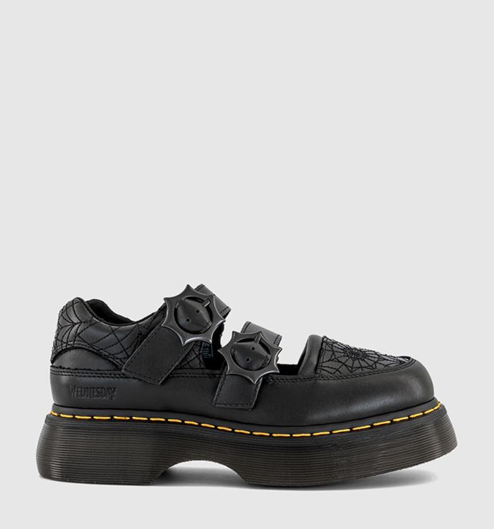 Dr. Martens Buzz Mary Jane Wednesday Shoes Black Nappa Lux