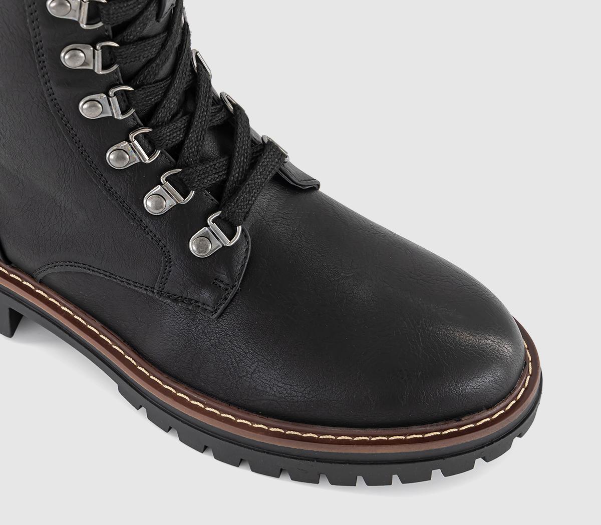 EARTHADDICTEarth Addict Aster Hiker Lace Up BootsBlack