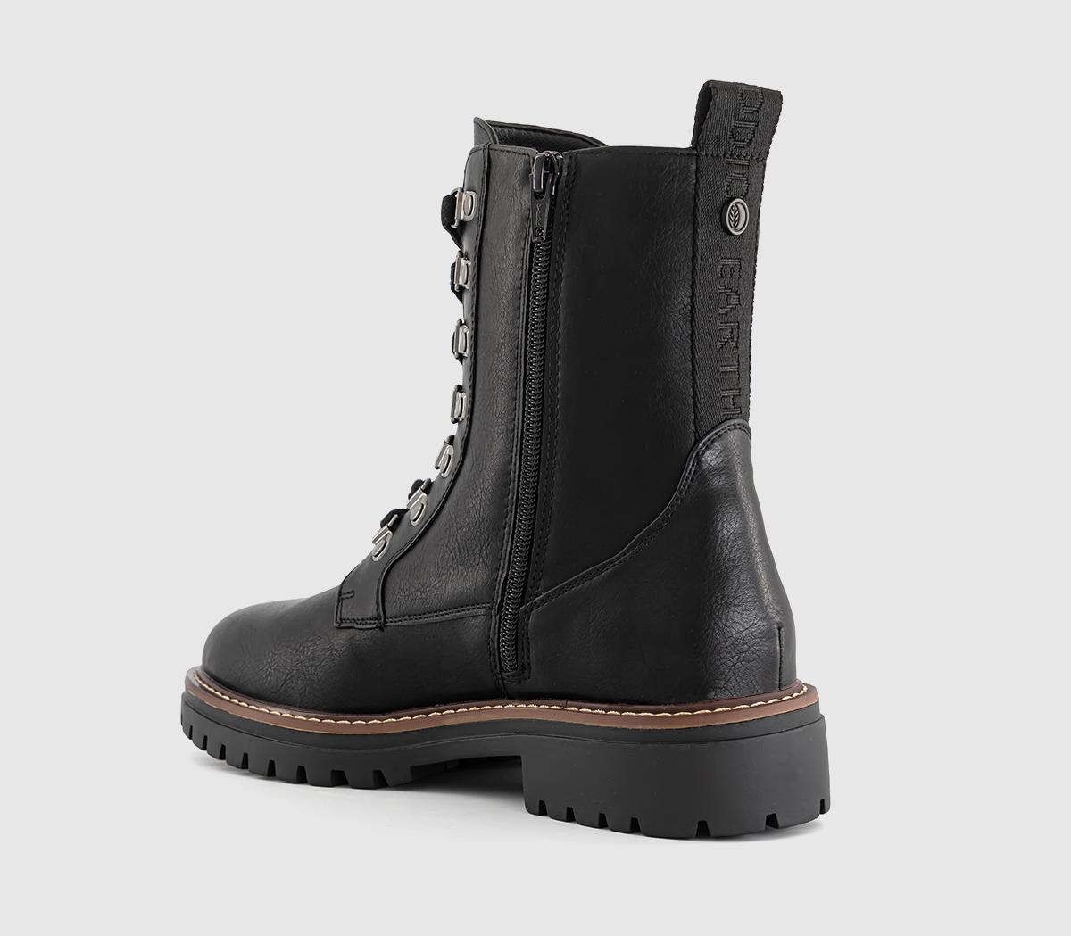 EARTHADDICTEarth Addict Aster Hiker Lace Up BootsBlack