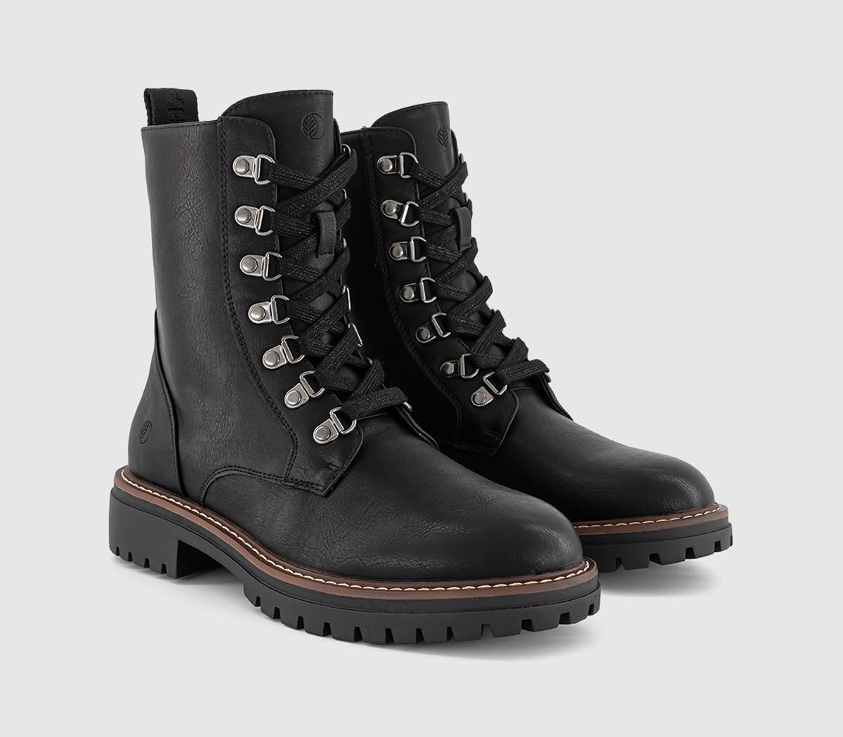 EARTHADDICTEarth Addict Aster Hiker Lace Up BootsBlack