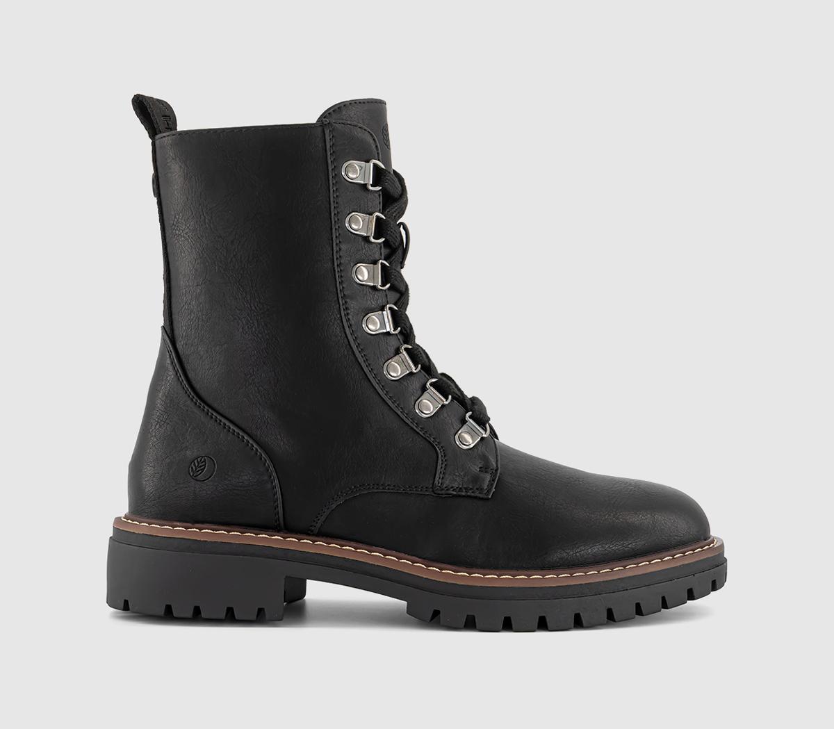 EARTHADDICTEarth Addict Aster Hiker Lace Up BootsBlack