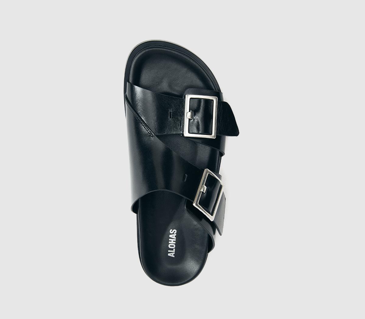 ALOHASAlba SandalBlack Leather