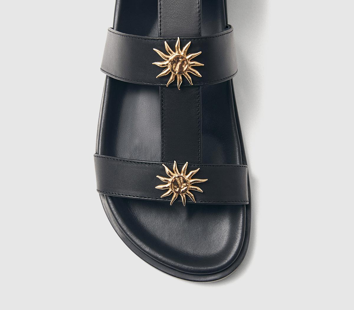 ALOHASClarissa SandalBlack Leather