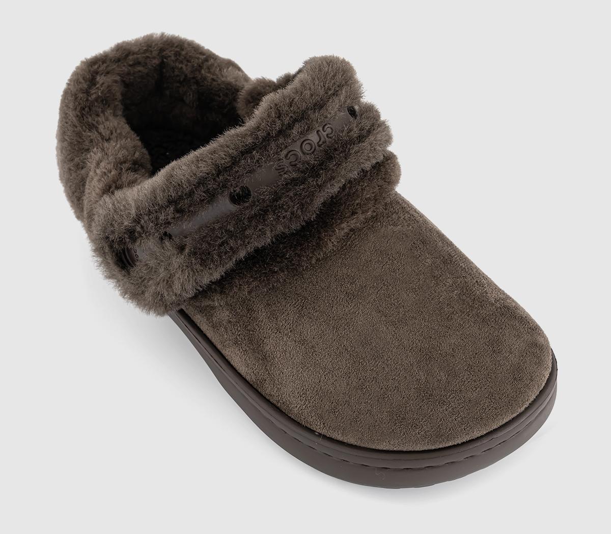 CrocsClassic Unfurgettable Suede ClogsEspresso