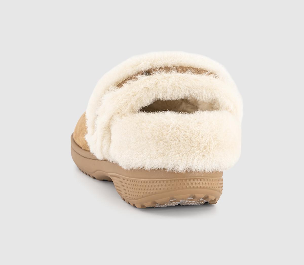 Crocs Classic Unfurgettable Suede Clogs Sepia - Fur Lined