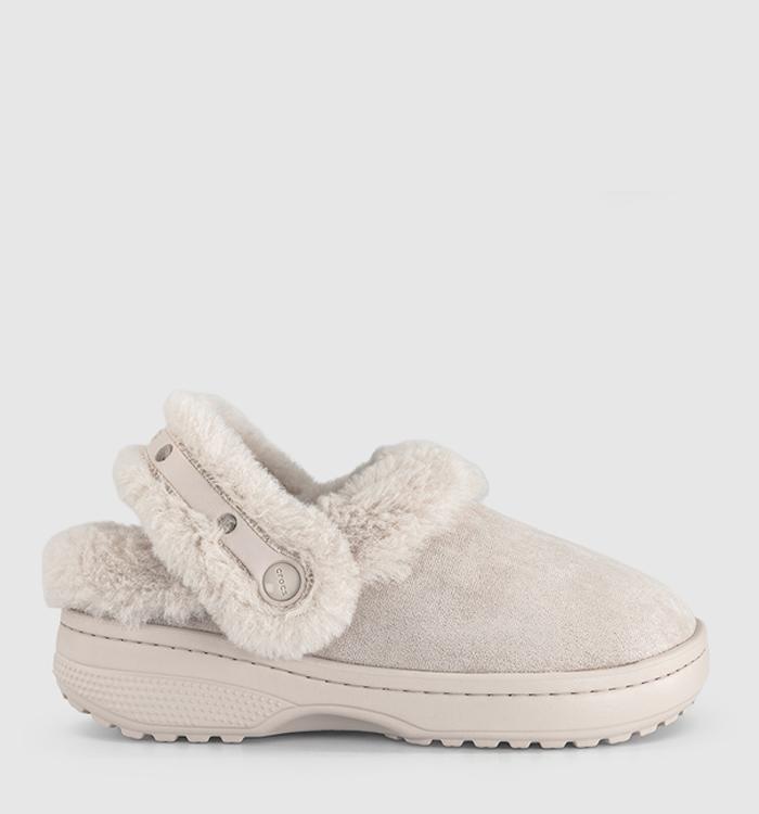 Crocs Classic Unfurgettable Suede Clogs Cocoa Creme