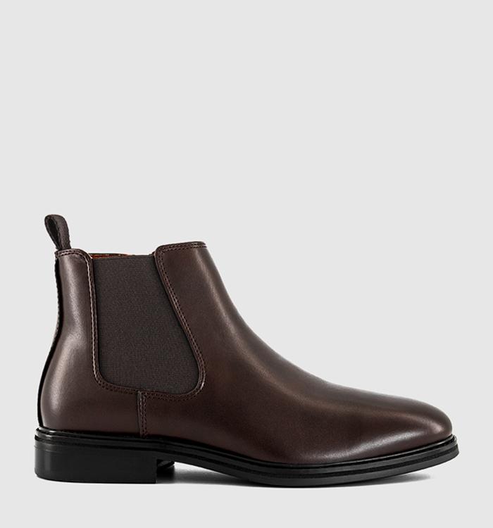 OFFICE Braxton Inside Zip Smart Chelsea Boots Brown