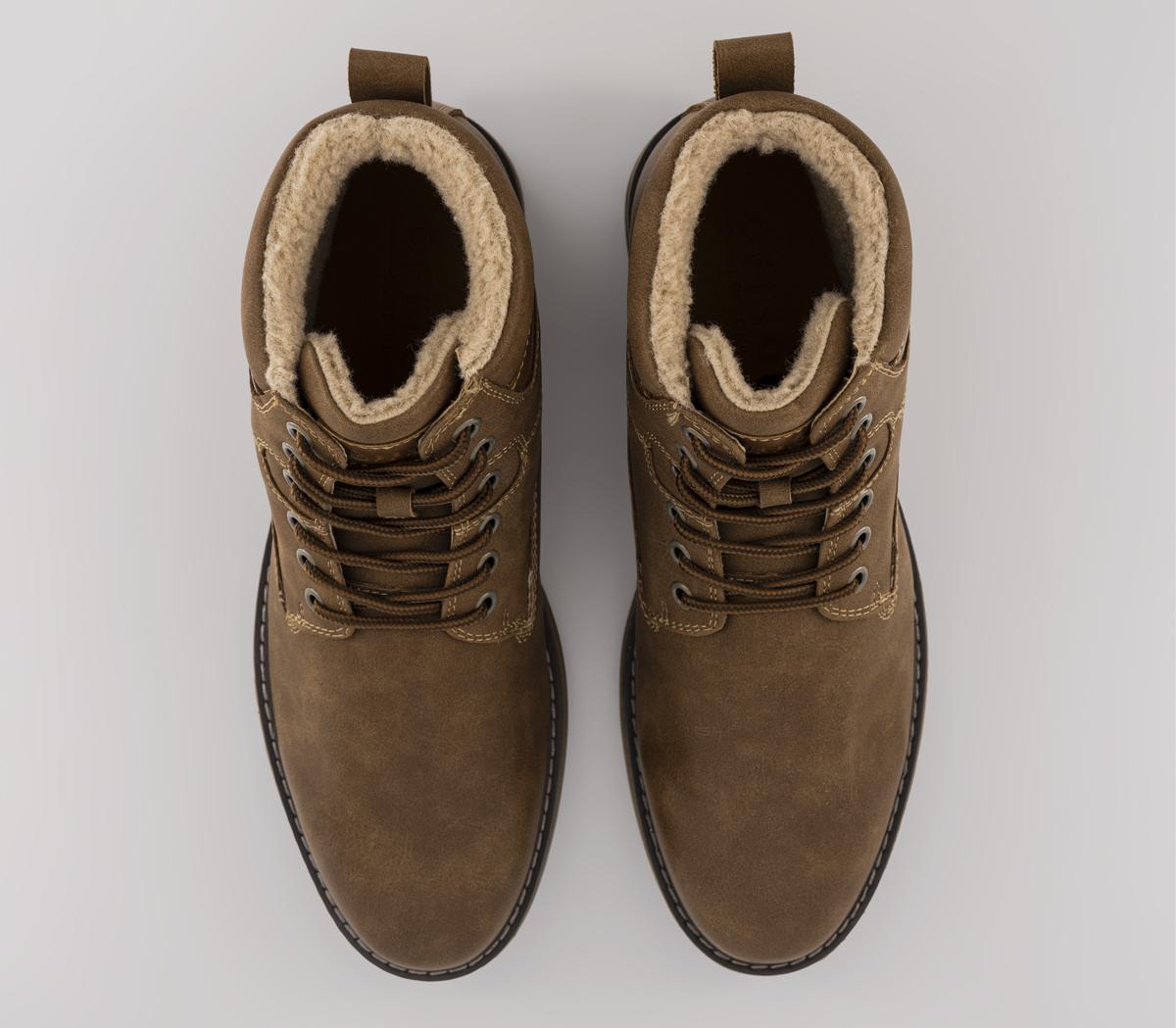 OFFICEBrodie Borg Lined Lace Up BootsTan