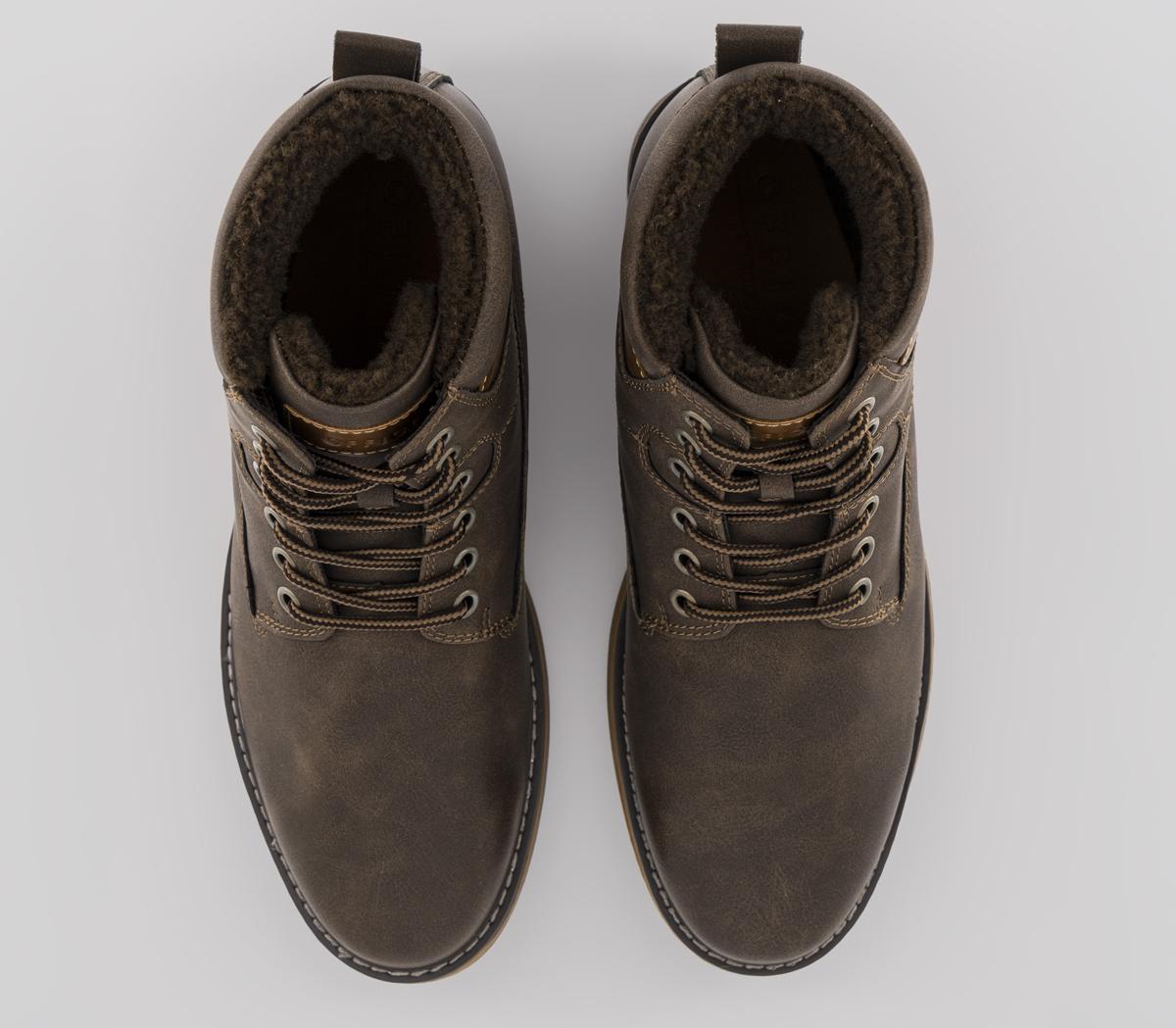 OFFICEBrodie Borg Lined Lace Up BootsBrown