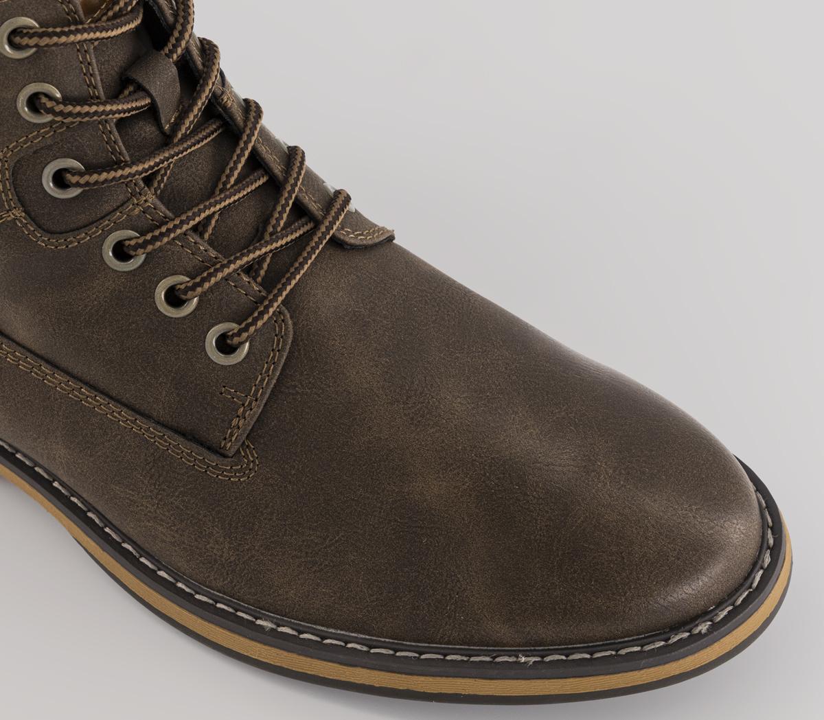 OFFICEBrodie Borg Lined Lace Up BootsBrown