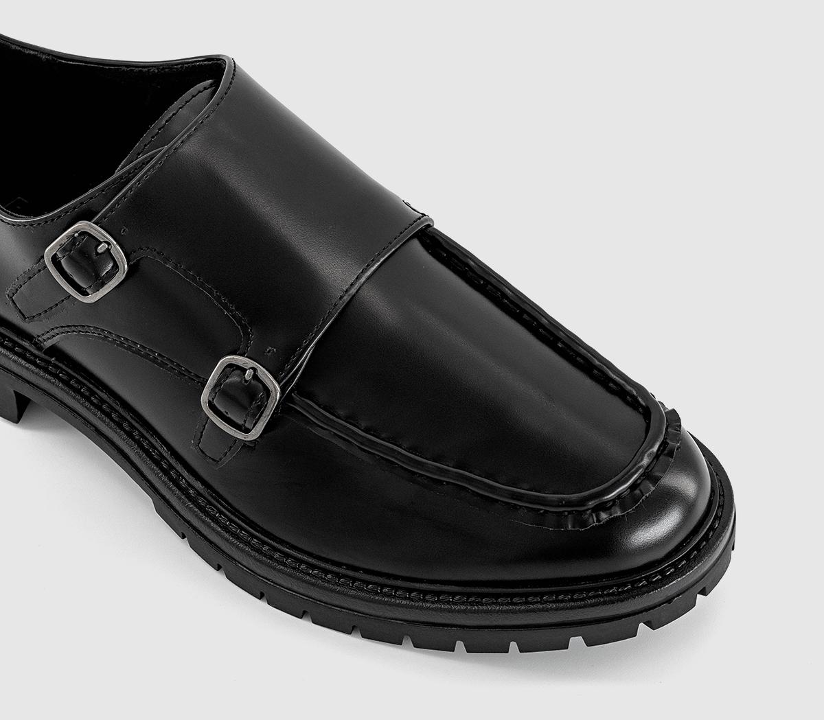 OFFICEMarcus Chunky Monk Strap ShoesBlack