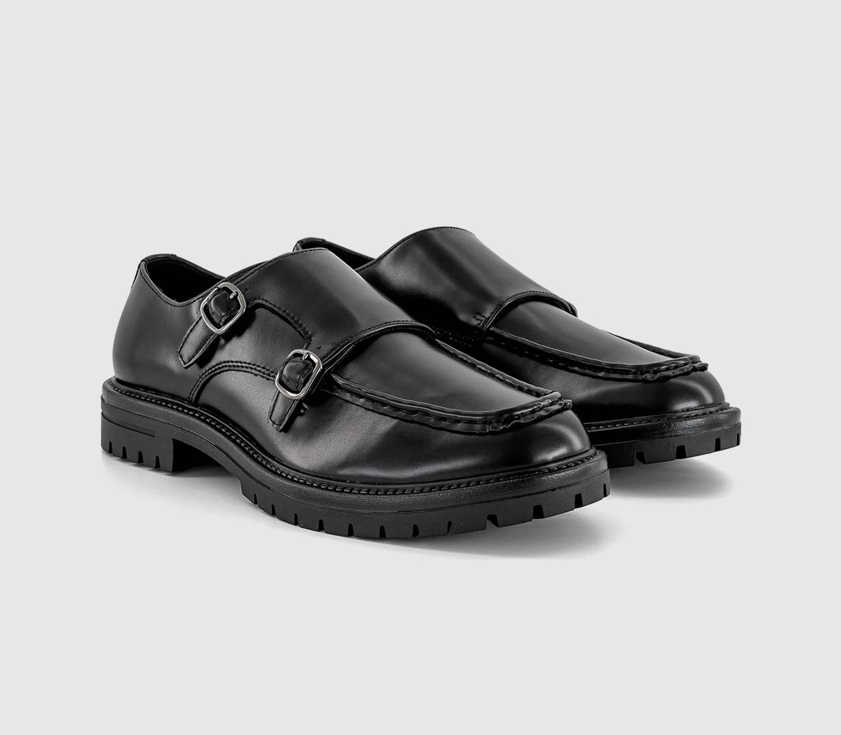 OFFICEMarcus Chunky Monk Strap ShoesBlack