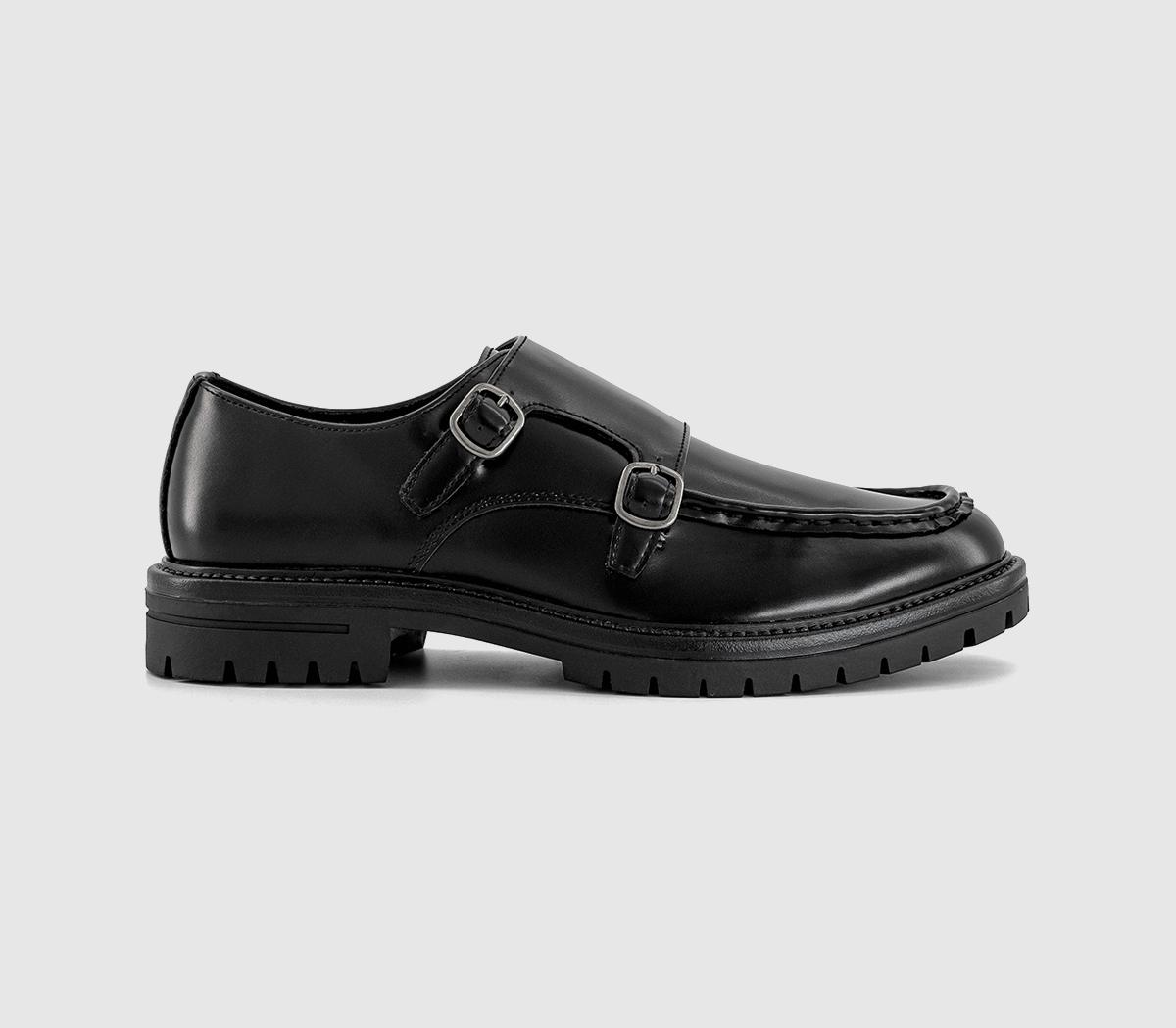 OFFICEMarcus Chunky Monk Strap ShoesBlack