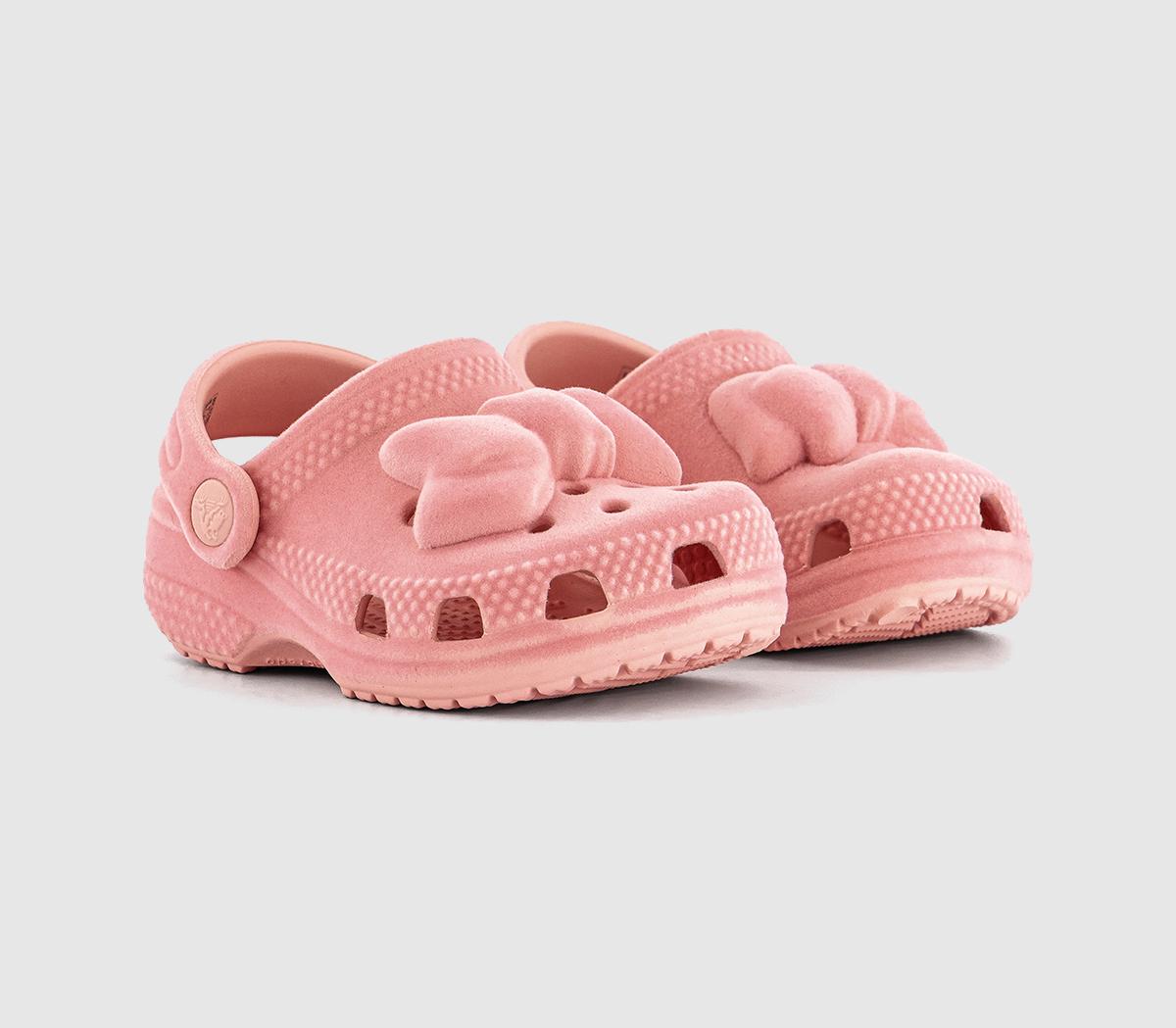 CrocsClassic Velvet Bow Clogs ToddlerPowder Pink