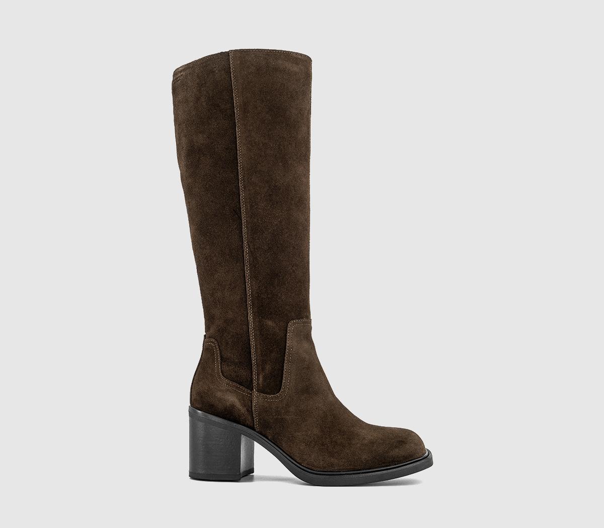Vagabond Womens Meryl Knee High Boots Java Suede Brown, 3