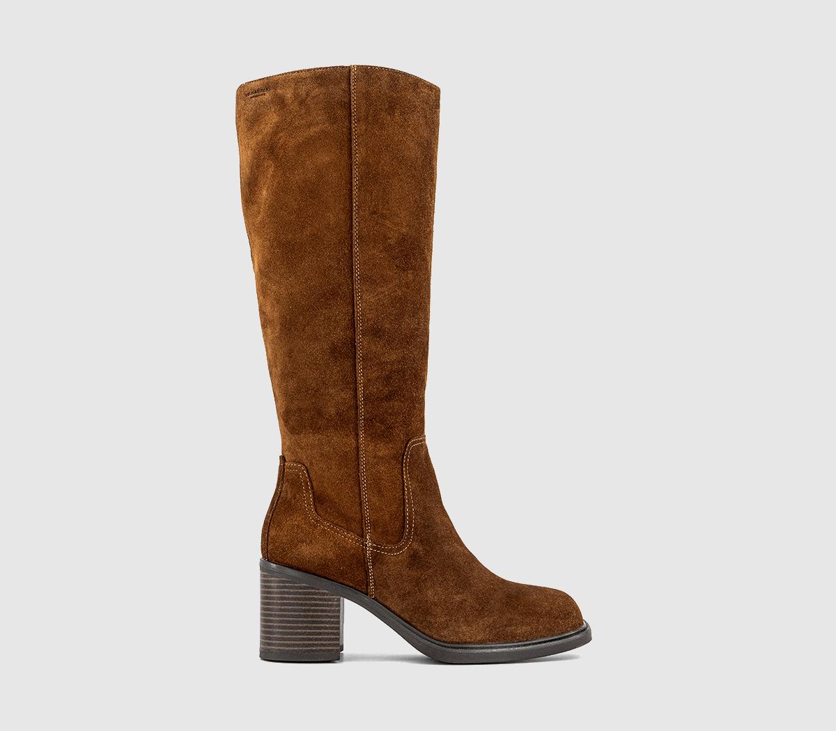 Vagabond Womens Meryl Knee High Boots Cocoa Suede Brown, 3