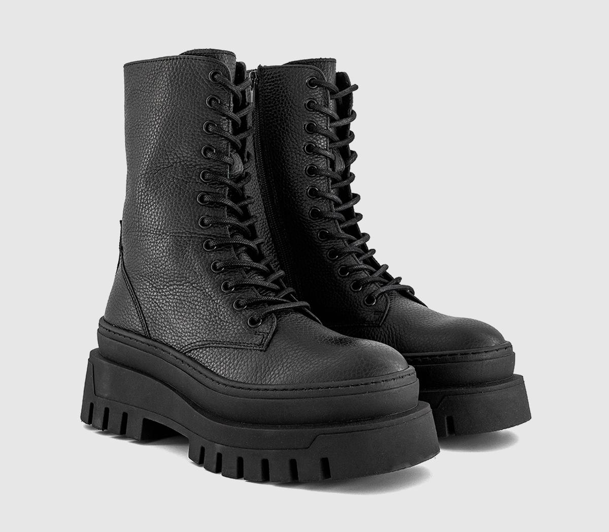 Steve MaddenCoast Lace Up BootsBlack Leather