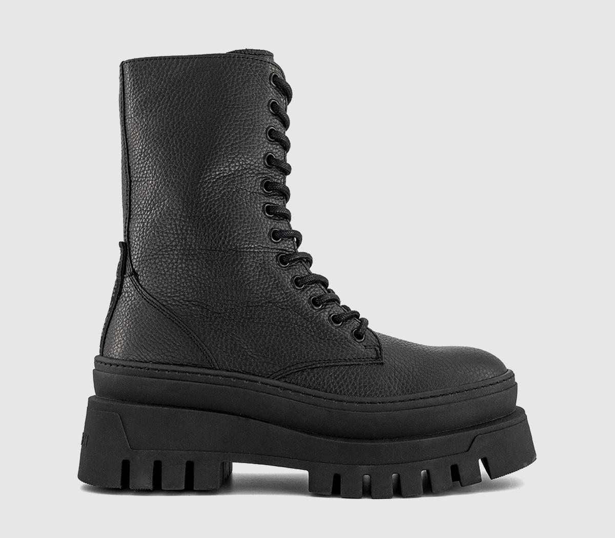 Steve MaddenCoast Lace Up BootsBlack Leather