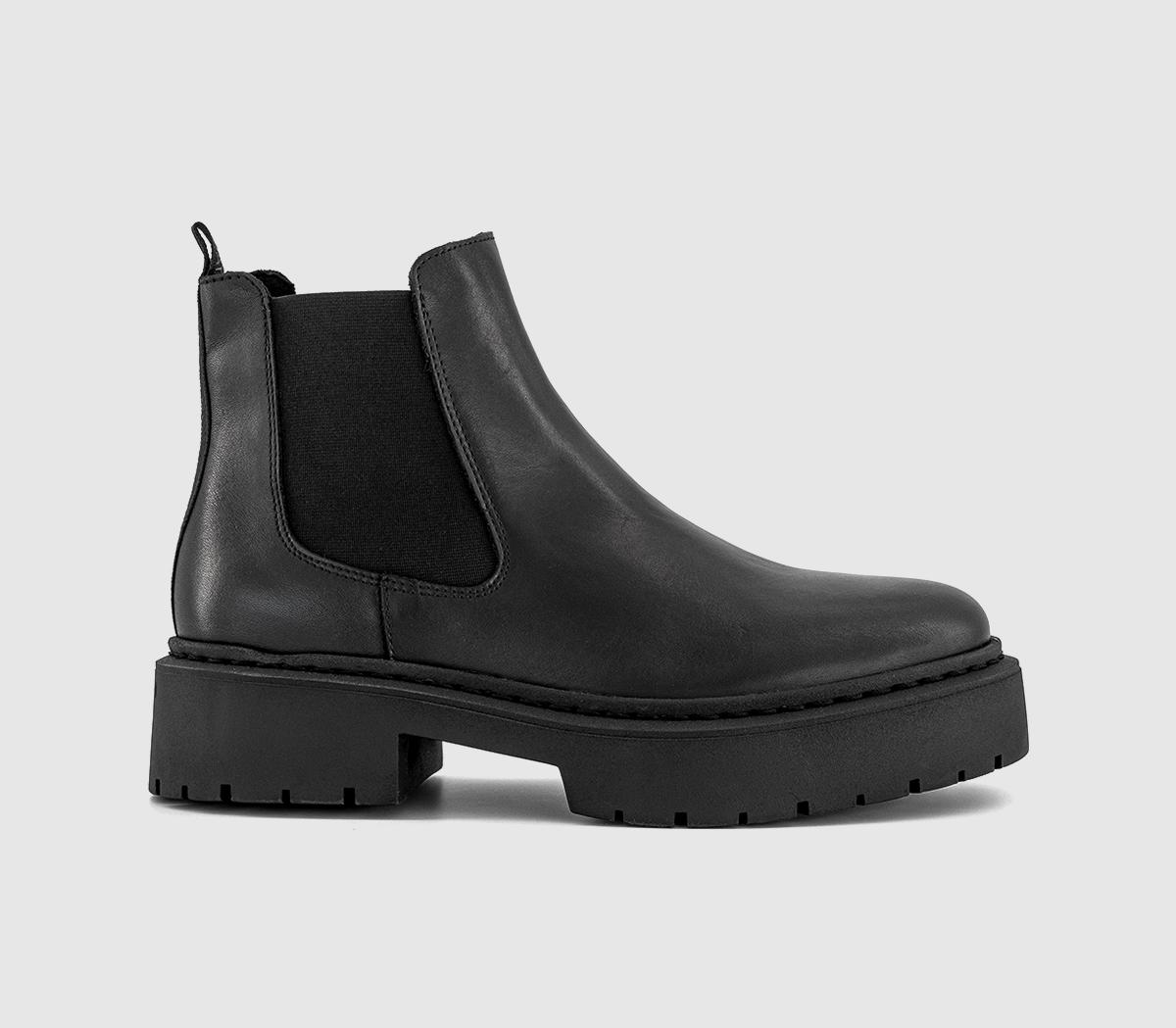 Steve Madden Womens Glennis Chelsea Boots Black Leather, 3