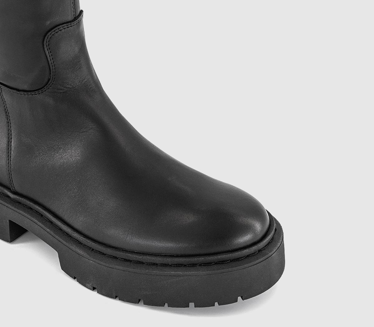 Steve MaddenGalina Knee High BootsBlack Leather