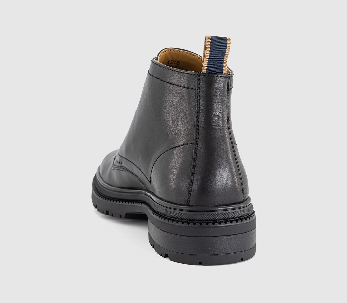 OFFICEBowie Chunky Leather Lace BootsBlack Leather