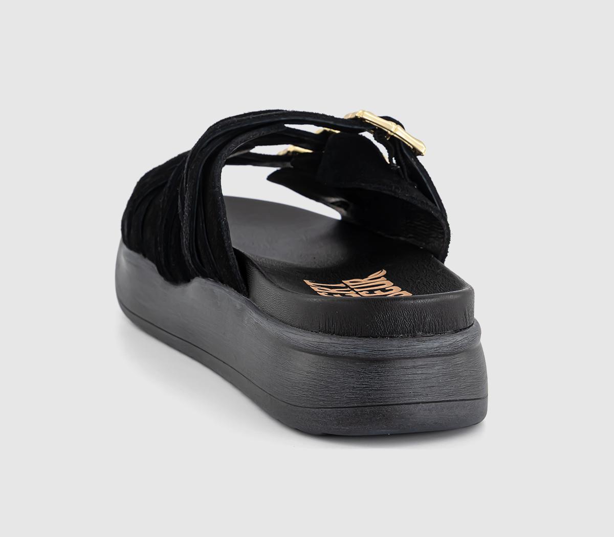 Desert FleurGypsum Buckle Slides Desert FleurGypsum Buckle SlidesBlack
