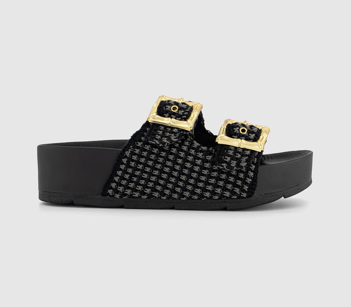 Desert FleurSuper Crochet Slides Desert FleurSuper Crochet SlidesBlack